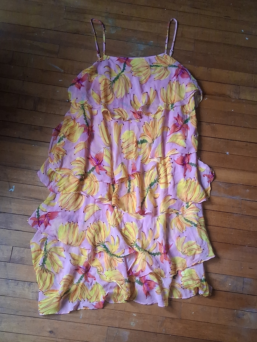 NWOT Farm Rio Sz L Banana Dress